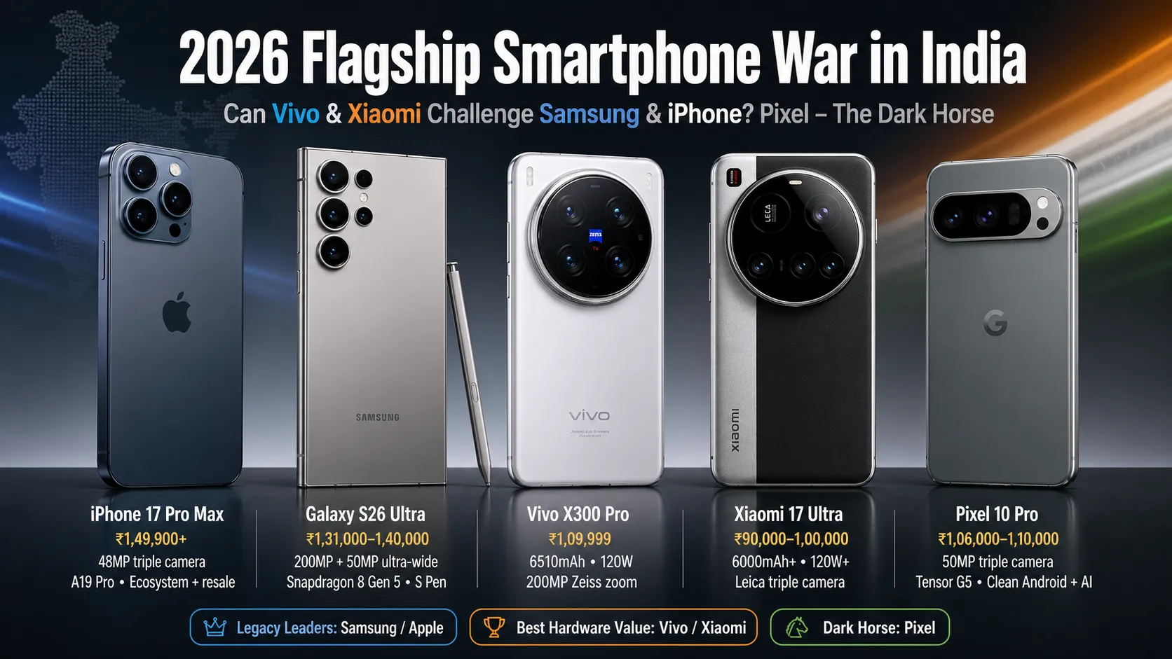 India Flagship Smartphone Comparison 2026