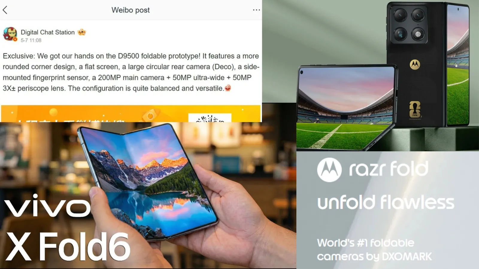 Wide Foldable Phones 2026 VIVO X Fold 6 Motorola Razr Fold India Market