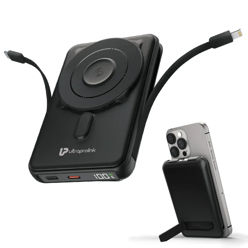 Juice Up Mag 5 3 In 1 Magnetic Power Bank 10 000Mah Um1126Blk